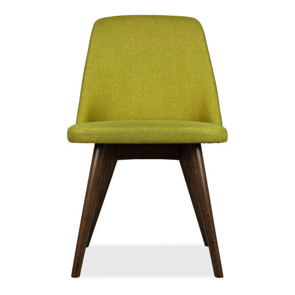 Hera Dining Chair Walnut with Green Cushion 