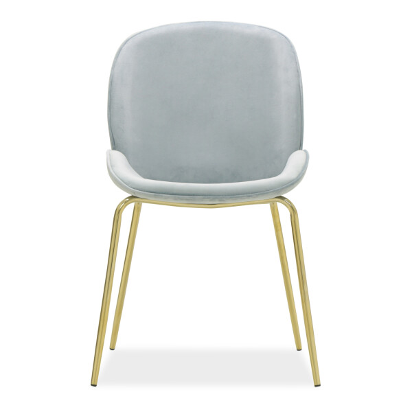 Beetle Chair Replica with Gold Legs (Grey)