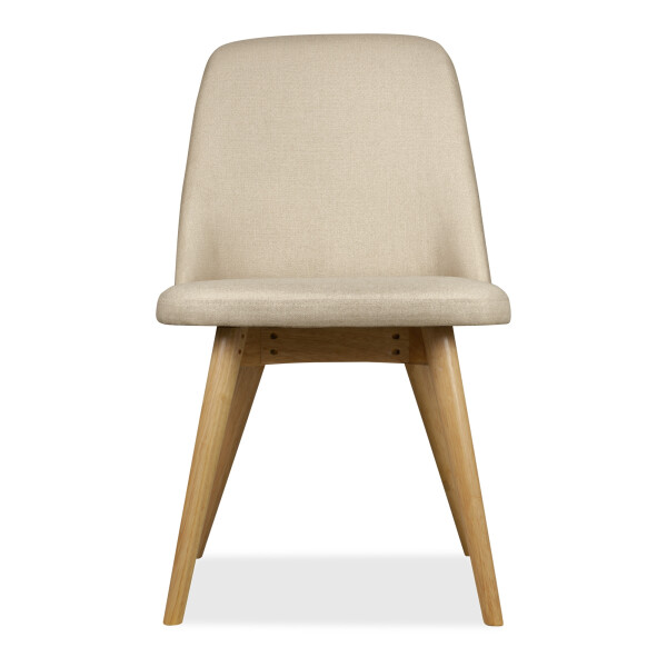 Hera Dining Chair Natural with Cream Cushion 