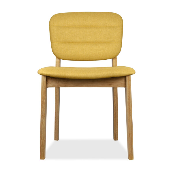 Monet Dining Chair Natural with Yellow Cushion 