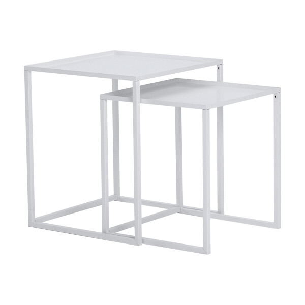 Cariad Nest of 2 Coffee Table Set(White)