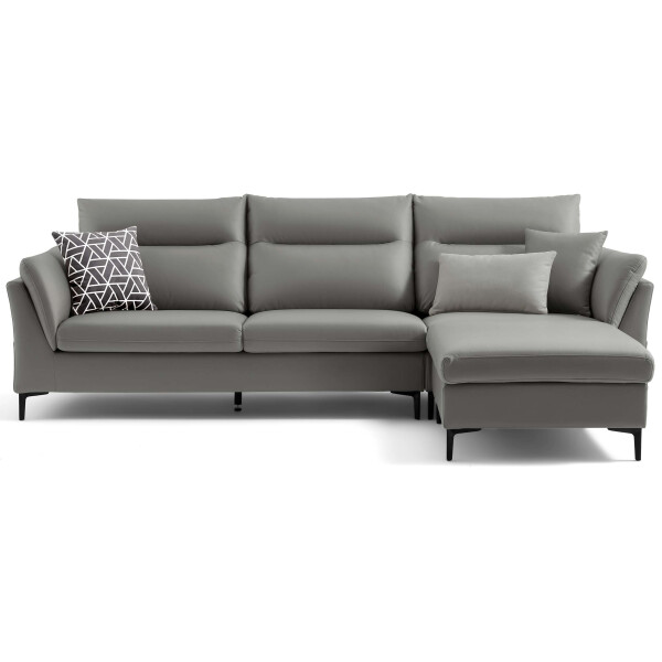 Larnell 3.5 Seater Sofa with Ottoman (Dark Grey)