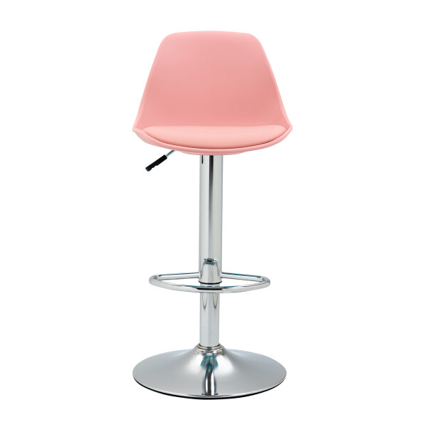Deakin Bar Chair (Pink/Silver)
