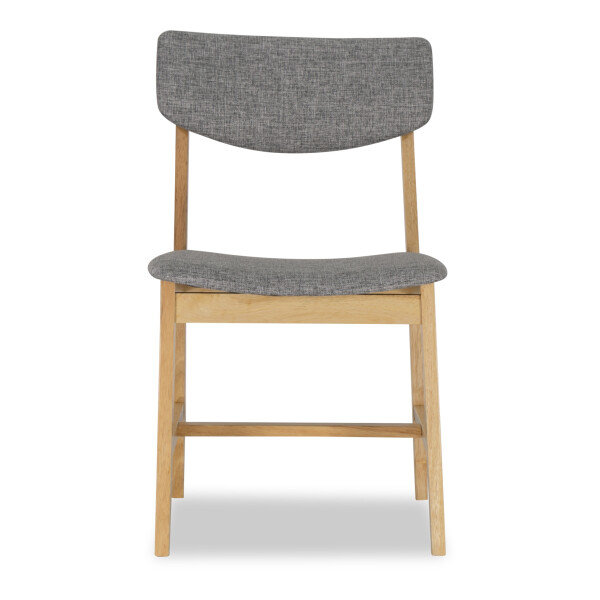 Steenie Dining Chair Natural with Grey Cushion 