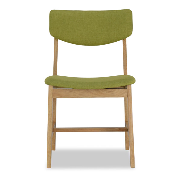 Steenie Dining Chair Natural with Green Cushion 