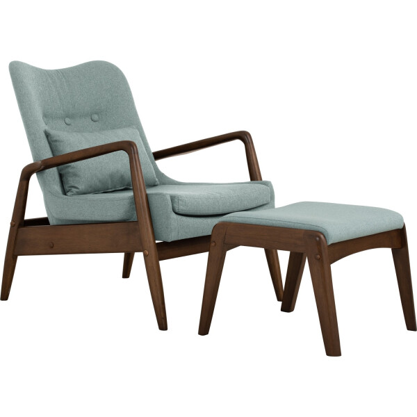 Scenic Lounge Chair in Fabric Aquamarine