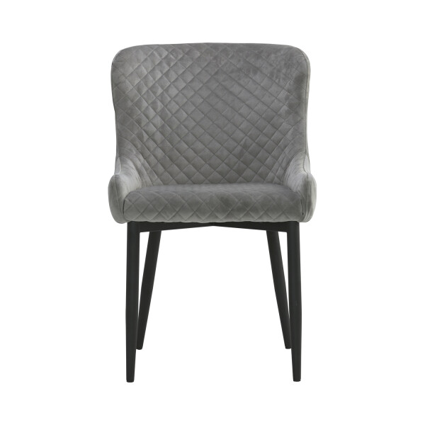 Saskia Dining Chair in Fabric Grey (Set of 2)