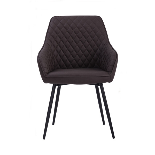 Hakon Chair in PU Leather(Brunette)(Set of 2)
