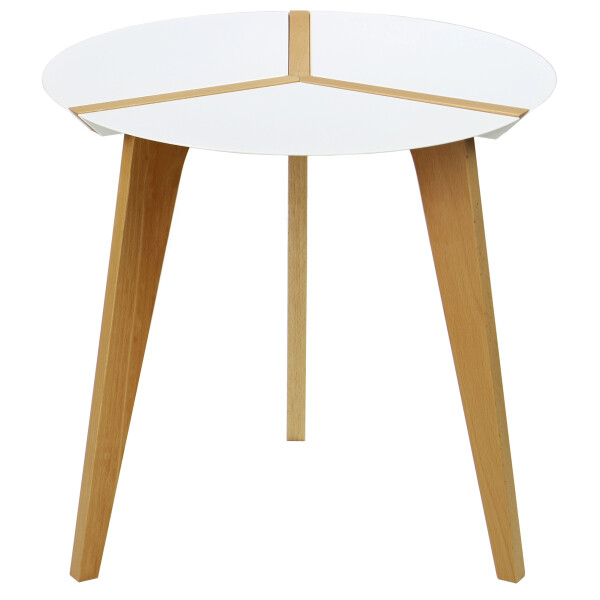 Amadeo Round Steel Top Table White