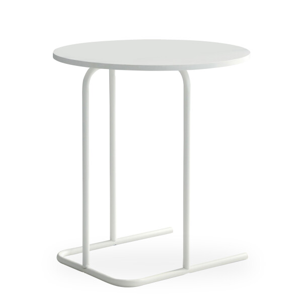 Duged Round Side Table (White)