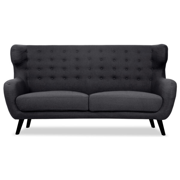 Replica WingBack Designer 3 Seater Sofa (Charcoal)