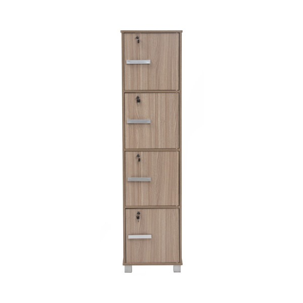 Naomi 4 Door Storage Cabinet W/Lock(Ebonnese)