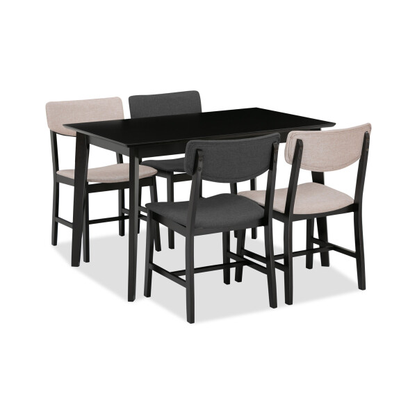 Steenie Regular Dining Table Cappuccino Set A (1+4)