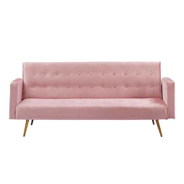 Raballo Flannelette Sofa Bed (Pink)
