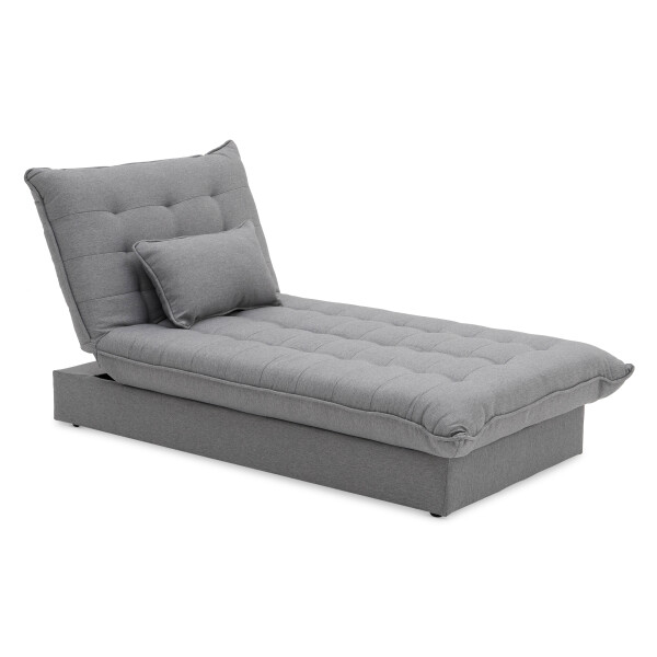 Kolby Storage Chaise Bed (Fabric Grey)