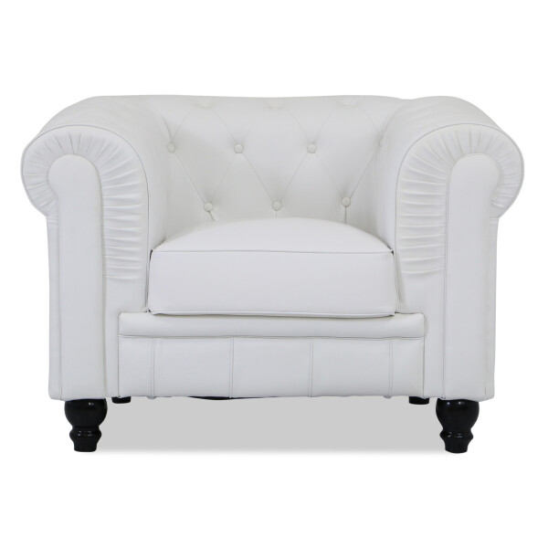 Benjamin Classical 1 Seater Sofa (White)