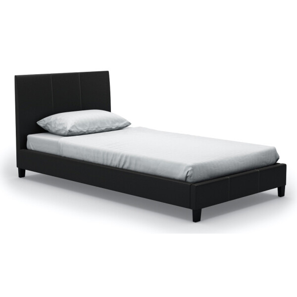 Haagen Single-Sized Bed (PU Black)