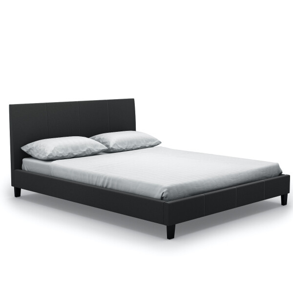 Haagen Queen-Sized Bed (PU Black)