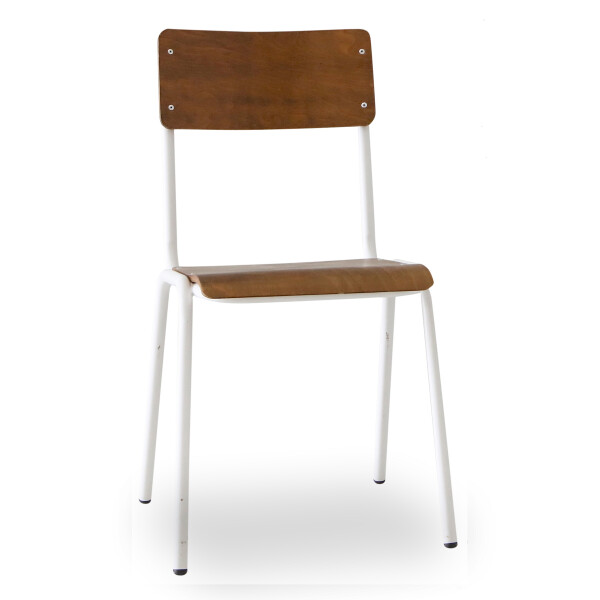 Burnett Chair (Dark Wood/White)