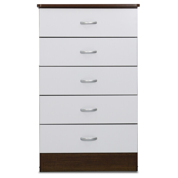 Kelsey Chest Of Drawers in Snow White and Walnut