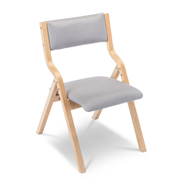 Marlene Foldable Chair (Natural/Light Grey)