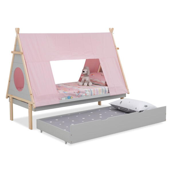 Frost Teepee Trundle Bed (Pink)