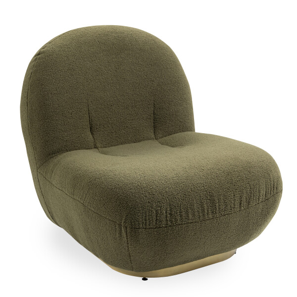 Steathford Chair (Dark Green Boucle Fabric)