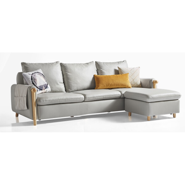 Joules 3 Seater Sofa with Ottoman (Light Grey)