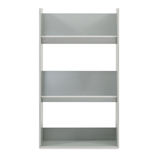 Hugo 3 Tier Tilted Bookshelf in Light Grey	