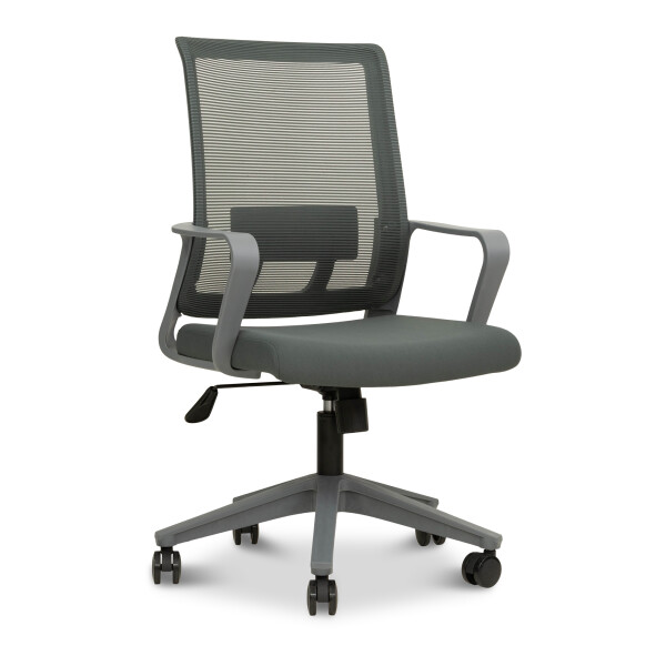 Nixon Mid Back Grey Frame Mesh Chair (Grey)