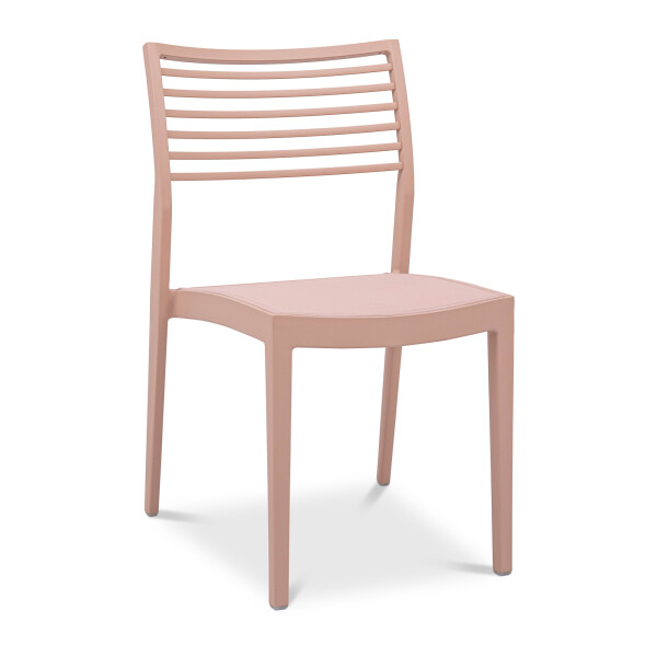 Madie Aluminium Dining Chair in Pink
