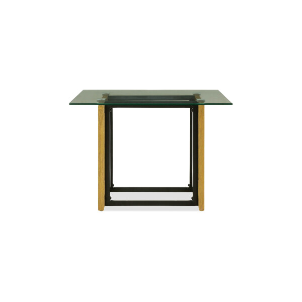 Kristopher Glass Coffee Table In Wood Leg
