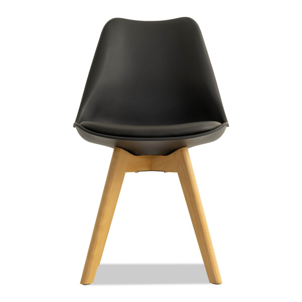 Tulip Replica Chair with Cushion (Black)