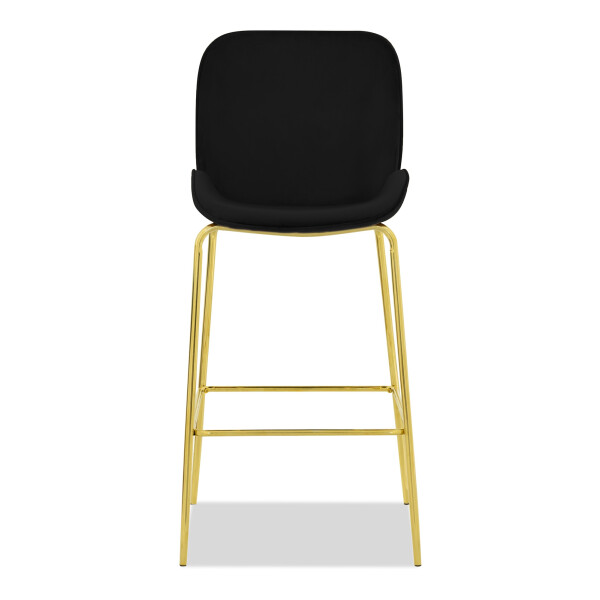 Beetle Bar Chair Replica in Velvet (Black)