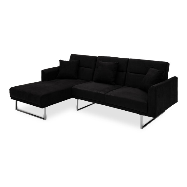 Cody 3 Seater L Shape Sofa Bed-Rest Section on RIGHT Side when Seated Charcoal (LHF)