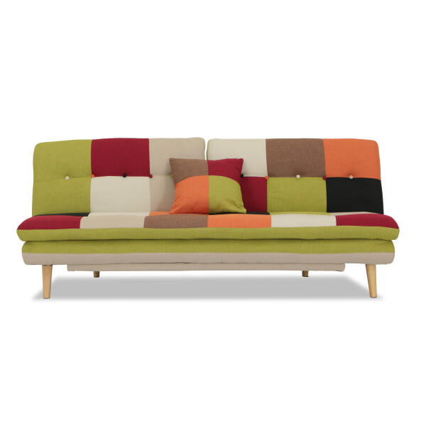 Jeza Patchwork Sofa Bed (Red Mix)