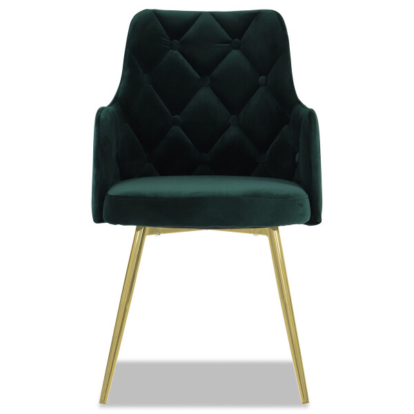 Laurie Chair with Gold Legs (Green)