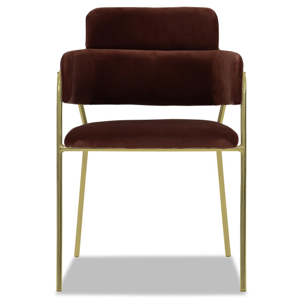 Emmiel Chair with Gold Legs (Brown)