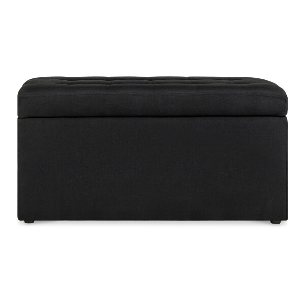 Carissa Storage Bench Fabric Black