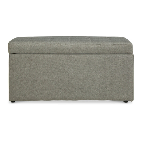 Carissa Storage Bench Fabric Grey