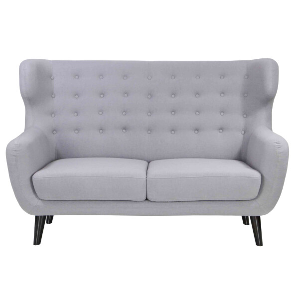 Replica WingBack Designer 2 Seater Sofa (Light Grey)
