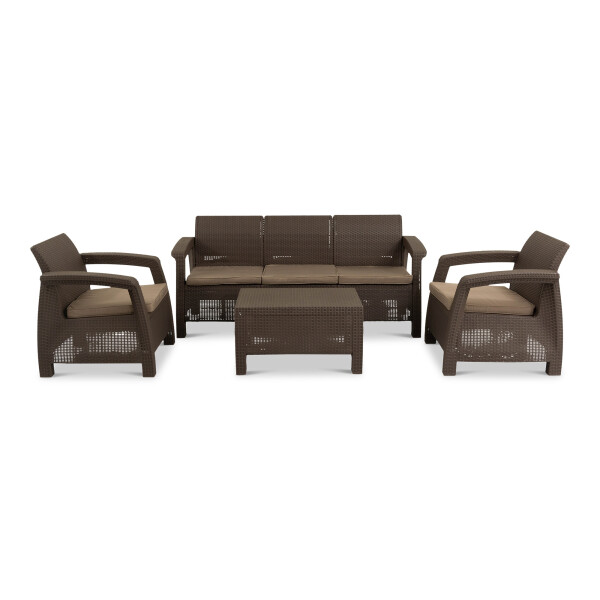 Piper 5 Seater Outdoor Sofa Set (Coffee)