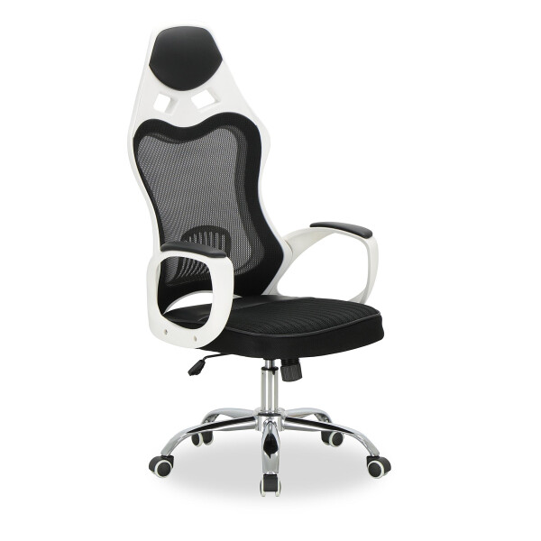Lavoro High Executive Chair (White Frame + Black Mesh)