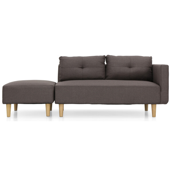 Nala Left Corner Sofa with Ottoman (Brown)