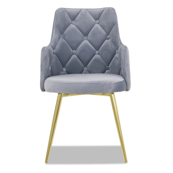 Laurie Chair with Gold Legs (Grey)