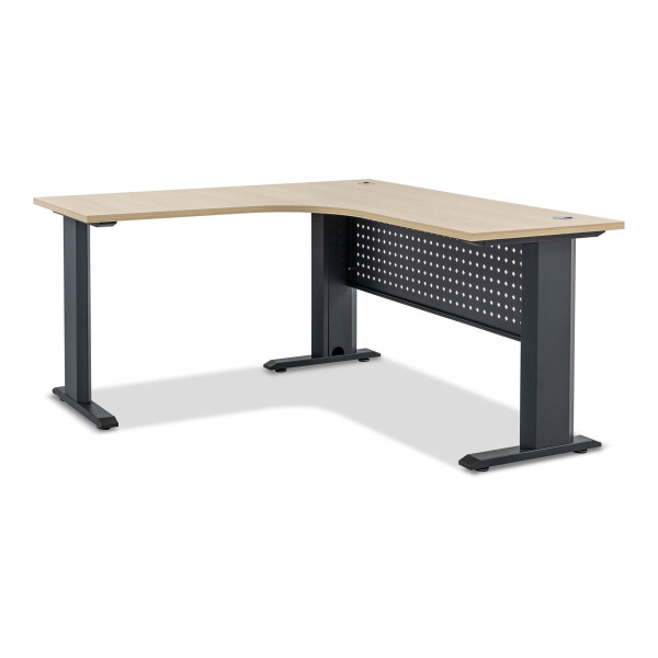 Mignon L-shaped table L150 (Oak Wood + Dark Grey)