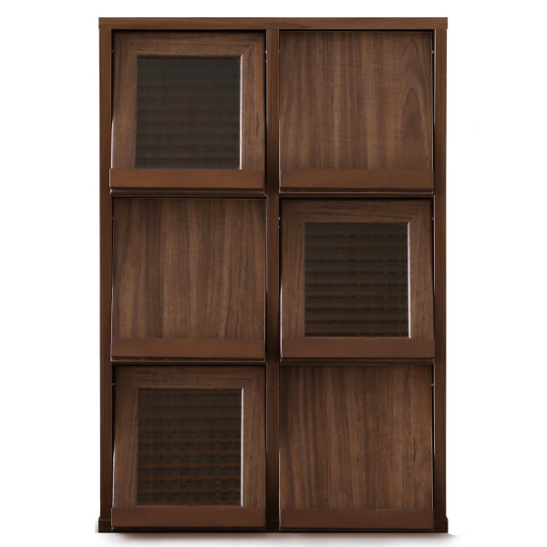 Myrril Tall Display Cabinet (Walnut)