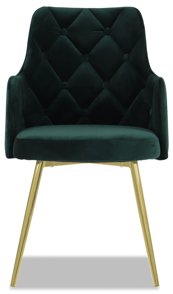 Laurie Chair with Gold Legs (Green)