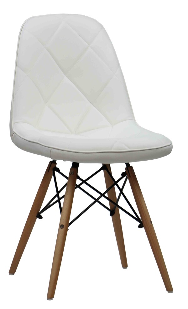 Eames II Cushioned Replica Chair (White)
