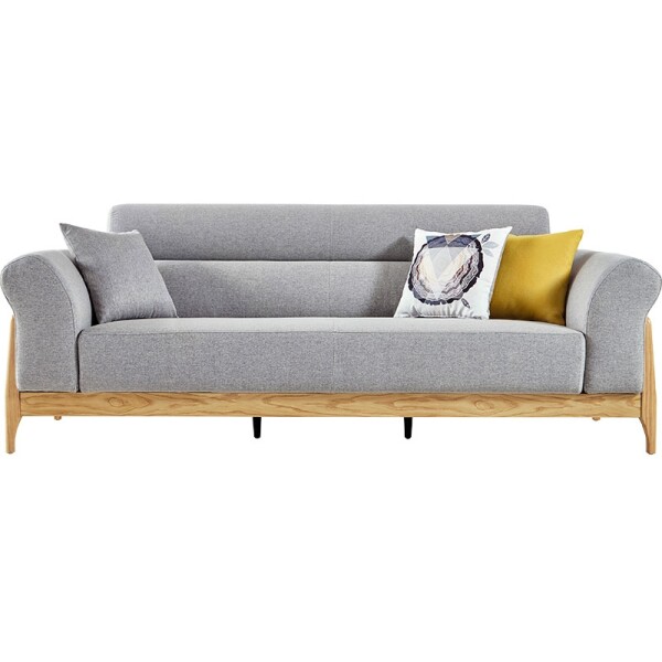 Liadan 3 Seater Sofa (Grey/Pine)